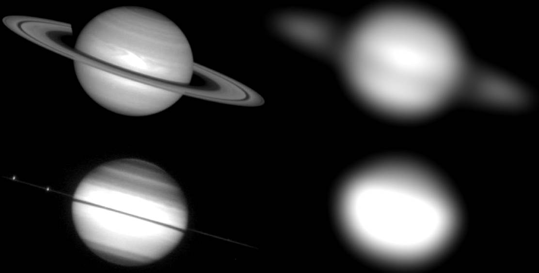Кольца сатурна через телескоп