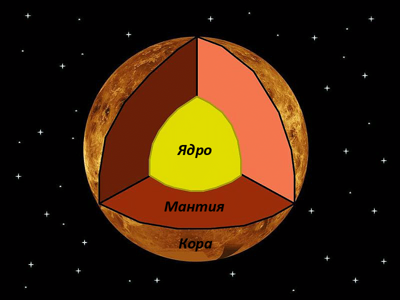 Строение венеры картинка